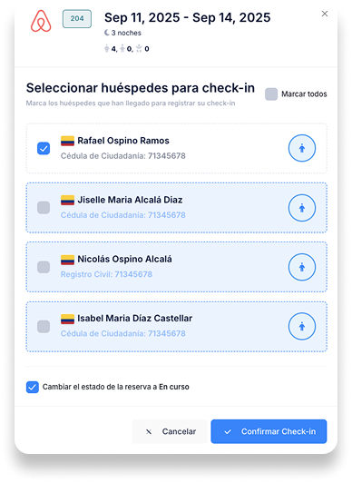 Reservas de Booking y Airbnb